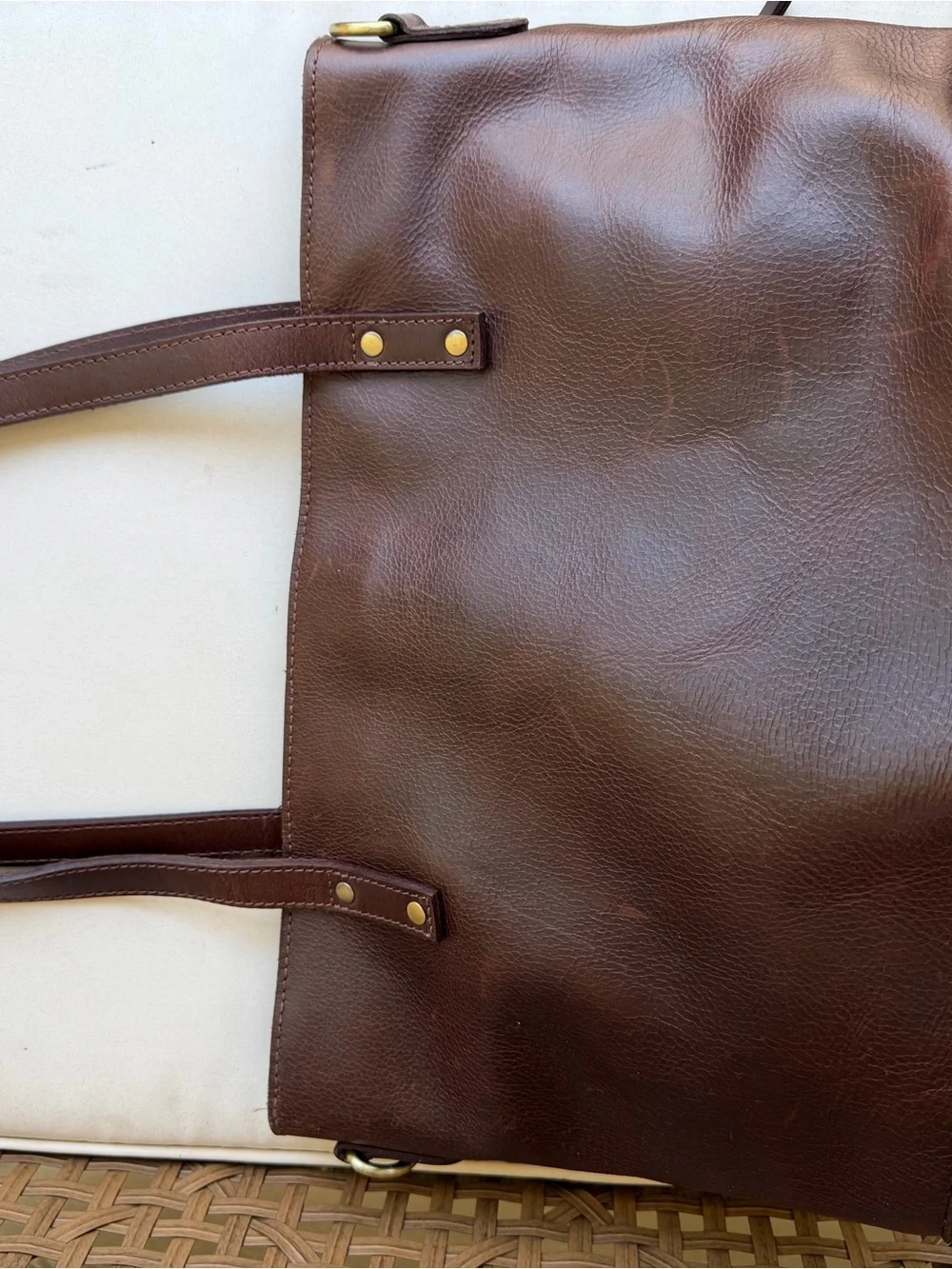 Brown Leather Tote Bag